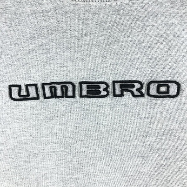 00'S UMBRO logo sweatshirt, men's size L cotton gray type Vintage Second Hand