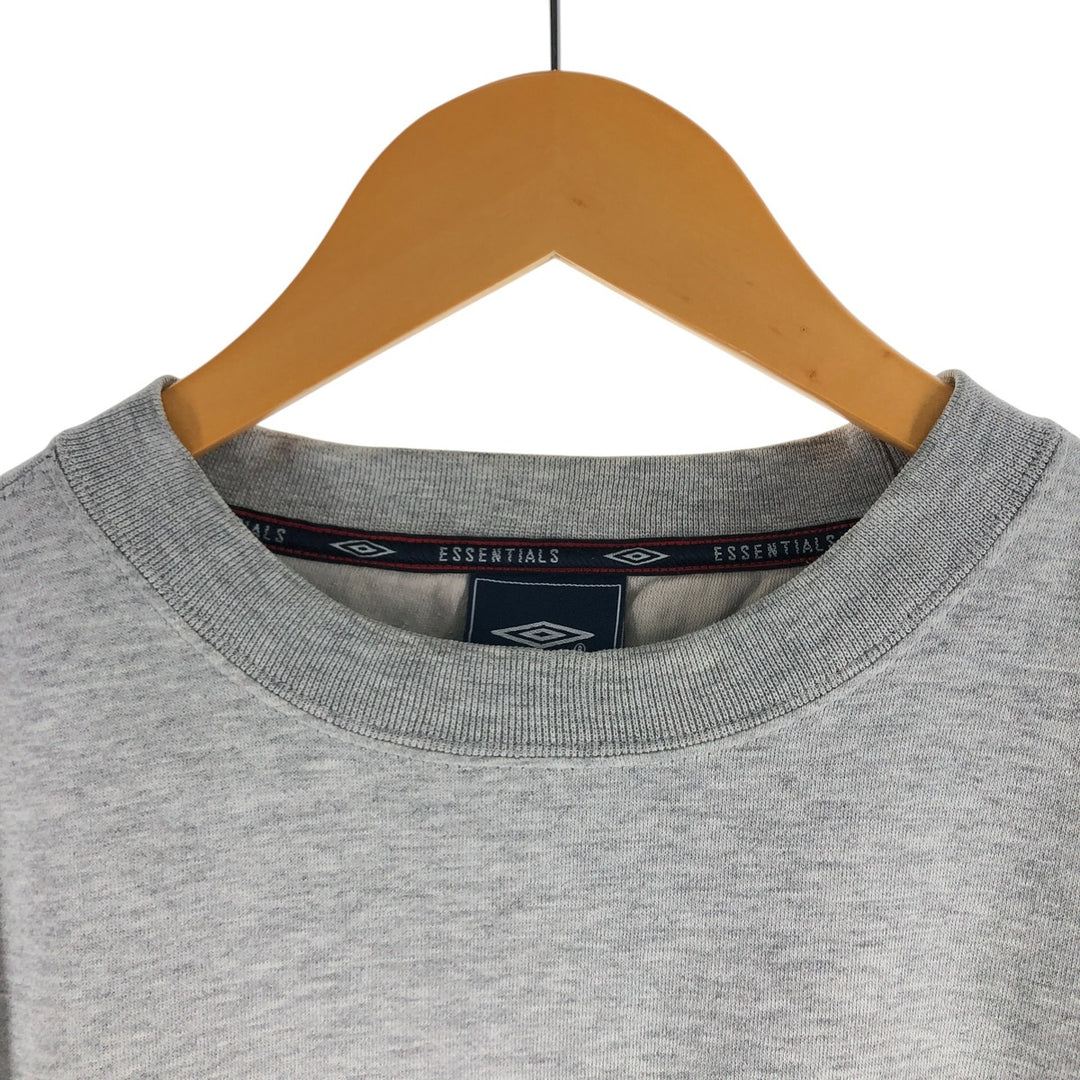 00'S UMBRO logo sweatshirt, men's size L cotton gray type Vintage Second Hand