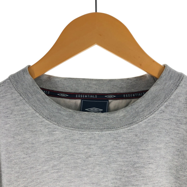 00'S UMBRO logo sweatshirt, men's size L cotton gray type Vintage Second Hand