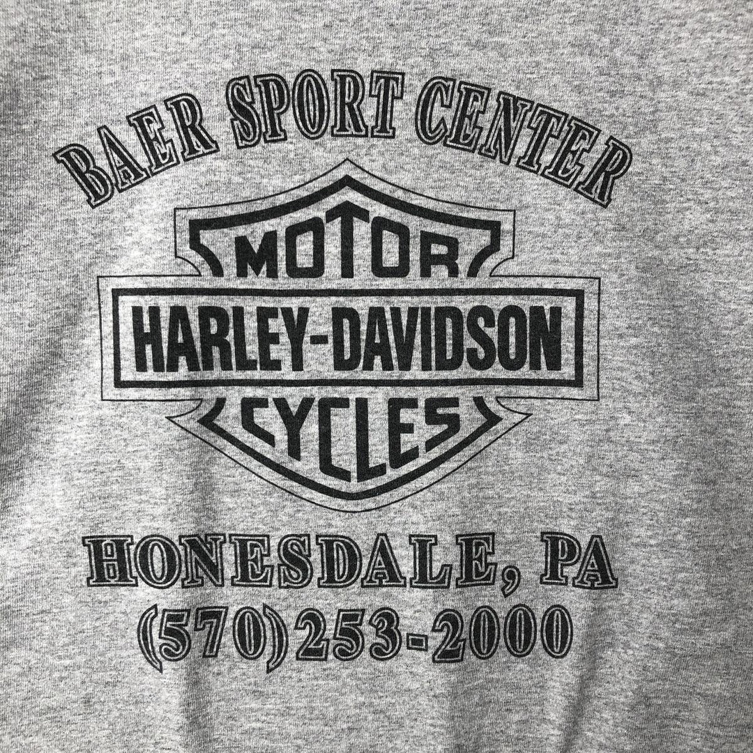 00'S Harley-Davidson Long Sleeve T-Shirt, Men's XL Size unknown gray type Vintage Second Hand