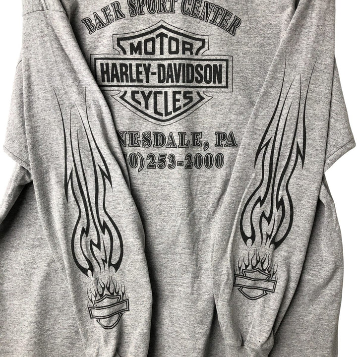 00'S Harley-Davidson Long Sleeve T-Shirt, Men's XL Size unknown gray type Vintage Second Hand