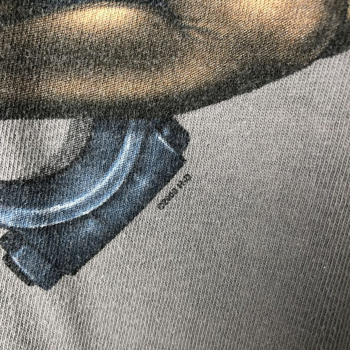 Big size 00'S Harley-Davidson Pin-up Girl long T-shirt, made in the USA, men's XXXL equivalent cotton gray type Vintage Second Hand