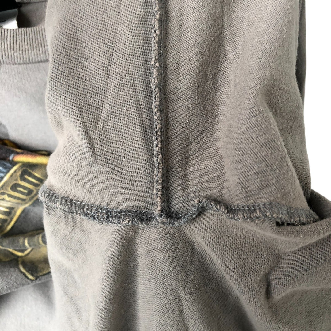 Big size 00'S Harley-Davidson Pin-up Girl long T-shirt, made in the USA, men's XXXL equivalent cotton gray type Vintage Second Hand