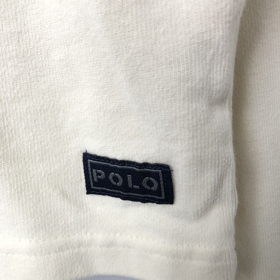 Ralph Lauren POLO by Ralph Lauren V-neck long T-shirt, men's size L cotton unbleached Vintage Second Hand