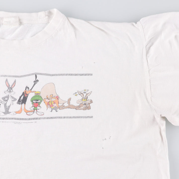 90'S LOONEY TUNES Bugs Bunny Looney Tunes character print T-shirt men's L equivalent vintage unclear white type Vintage Second Hand