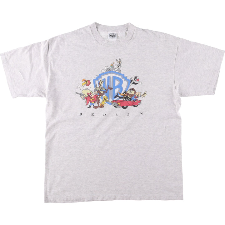 90'S LOONEY TUNES TWEETY Looney Tunes character print T-shirt men's XL equivalent vintage unclear gray type Vintage Second Hand