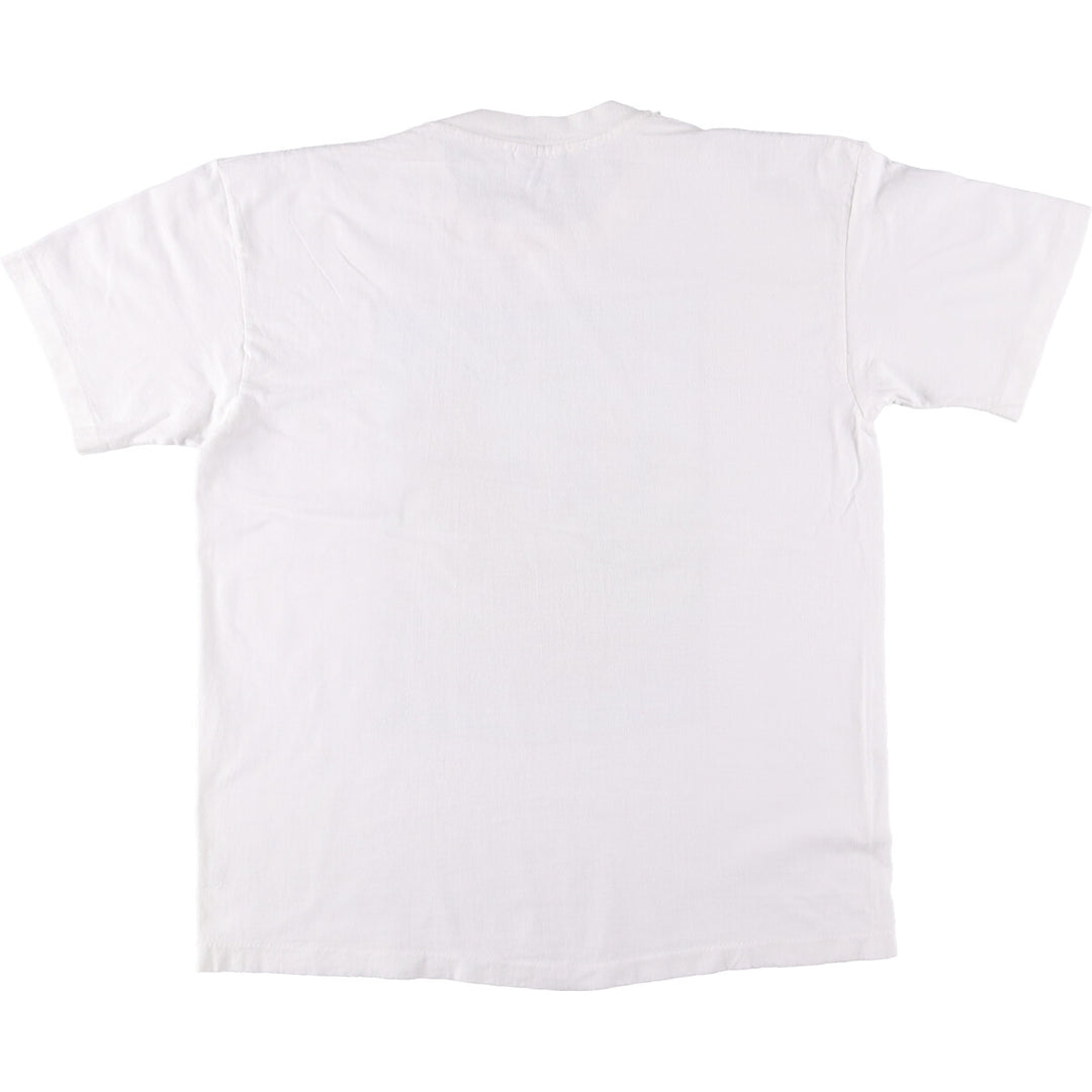 90'S HUMAN-I-TEES Eagle Pattern Animal T-shirt Made in USA Men's XL Vintage cotton white type Vintage Second Hand