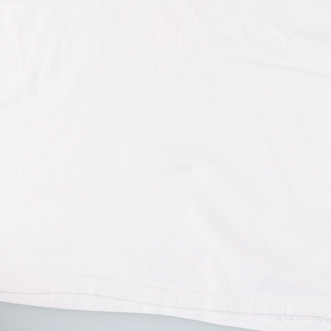 00'S Hanes BEEFY-T Fish Pattern Animal T-shirt Men's L size cotton white type Vintage Second Hand