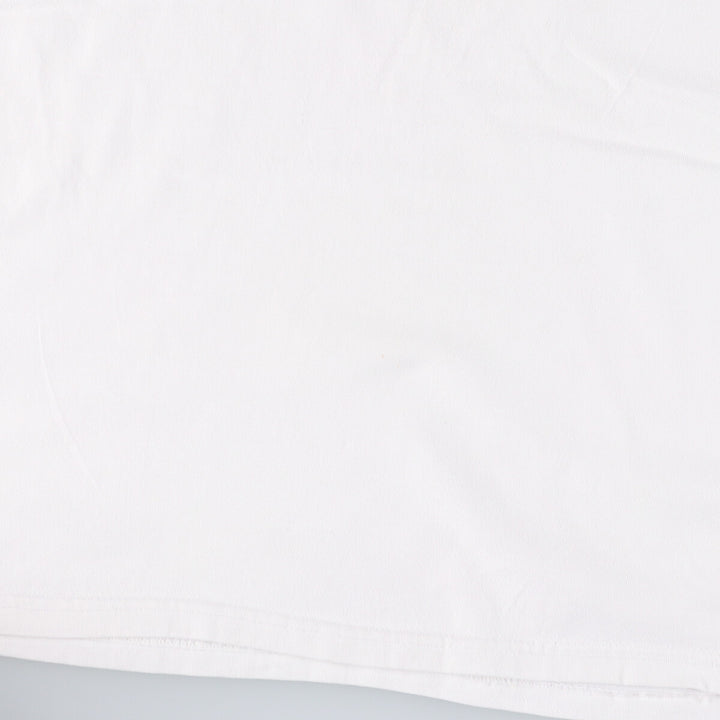 00'S Hanes BEEFY-T Fish Pattern Animal T-shirt Men's L size cotton white type Vintage Second Hand