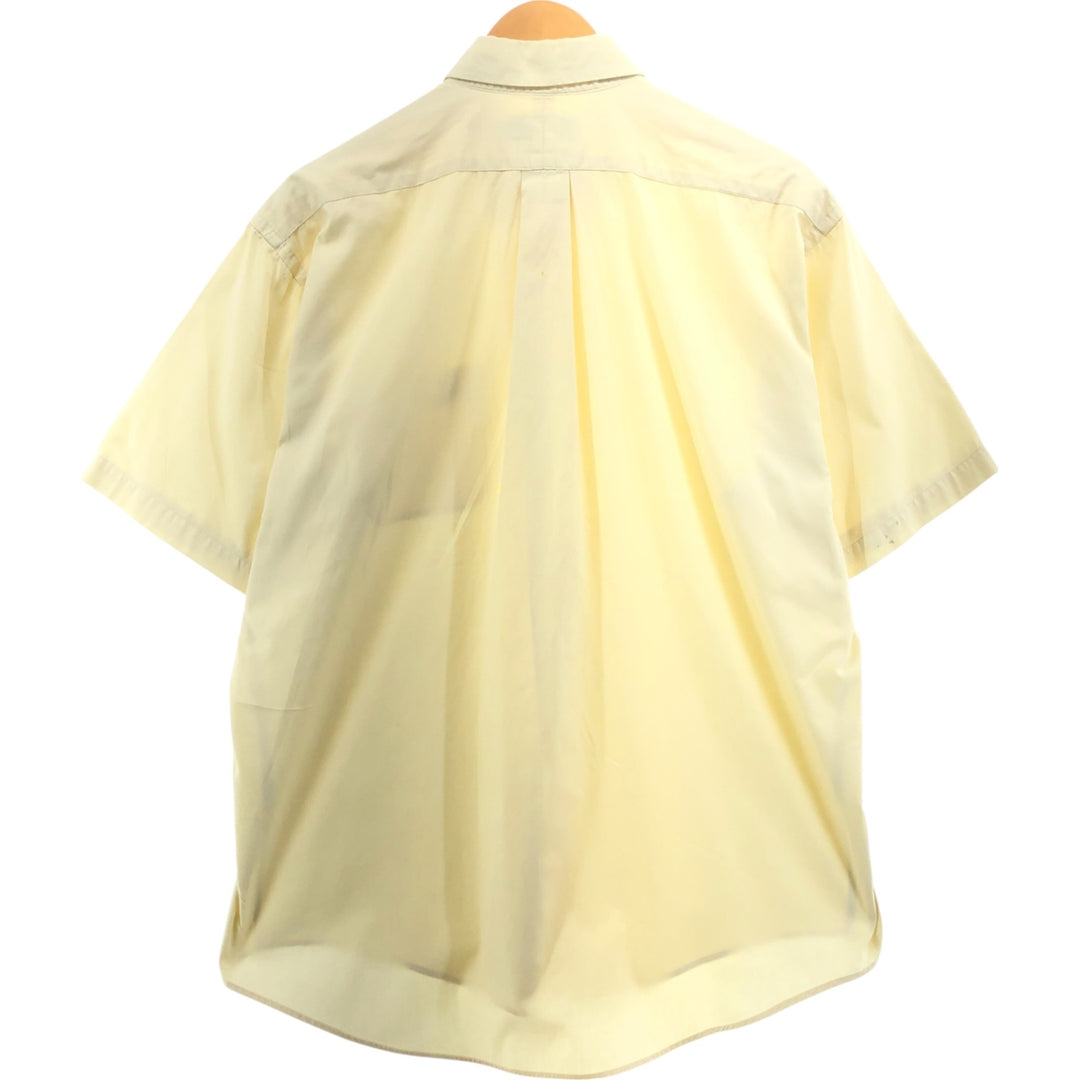 Yves Saint Laurent POUR HOMME short-sleeved button-down shirt, men's size L cotton unbleached Vintage Second Hand