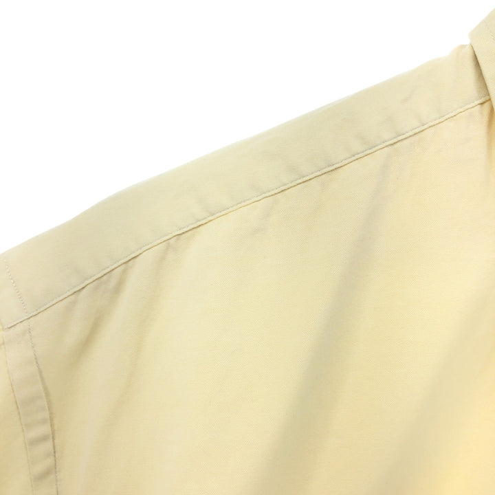 Yves Saint Laurent POUR HOMME short-sleeved button-down shirt, men's size L cotton unbleached Vintage Second Hand