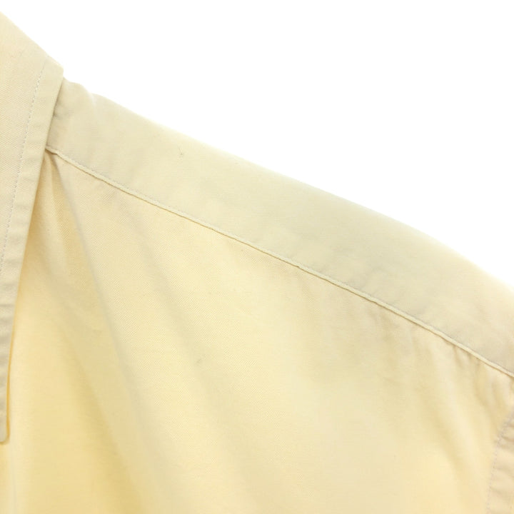 Yves Saint Laurent POUR HOMME short-sleeved button-down shirt, men's size L cotton unbleached Vintage Second Hand
