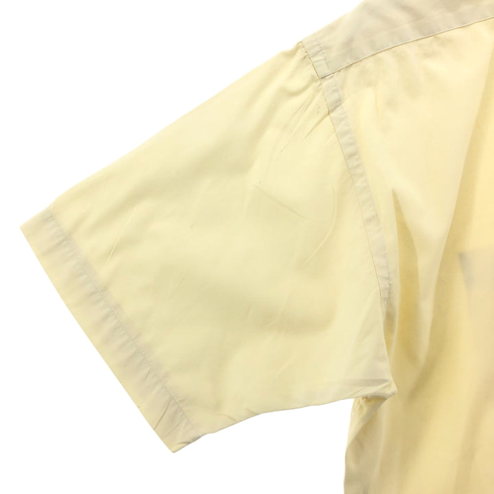 Yves Saint Laurent POUR HOMME short-sleeved button-down shirt, men's size L cotton unbleached Vintage Second Hand