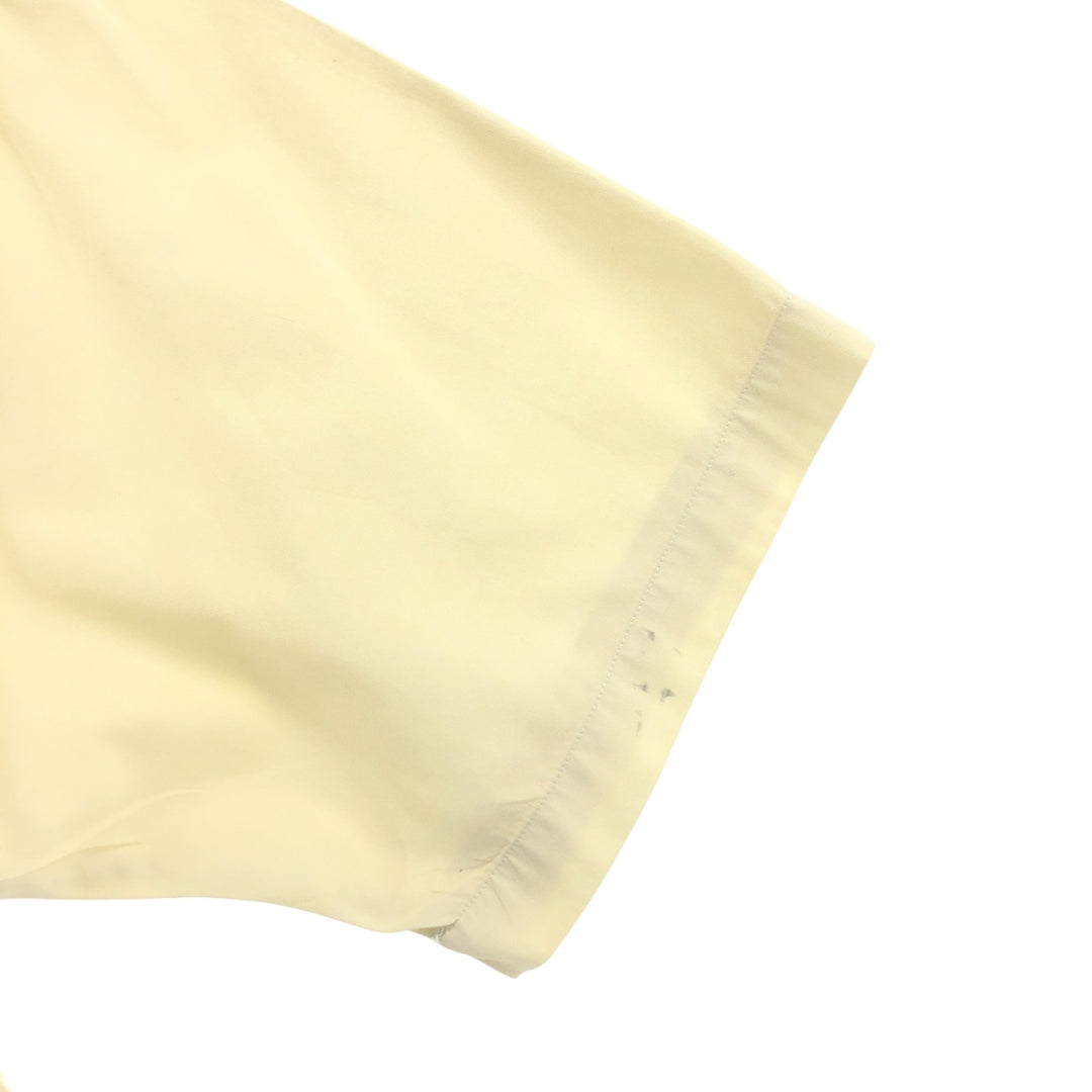 Yves Saint Laurent POUR HOMME short-sleeved button-down shirt, men's size L cotton unbleached Vintage Second Hand