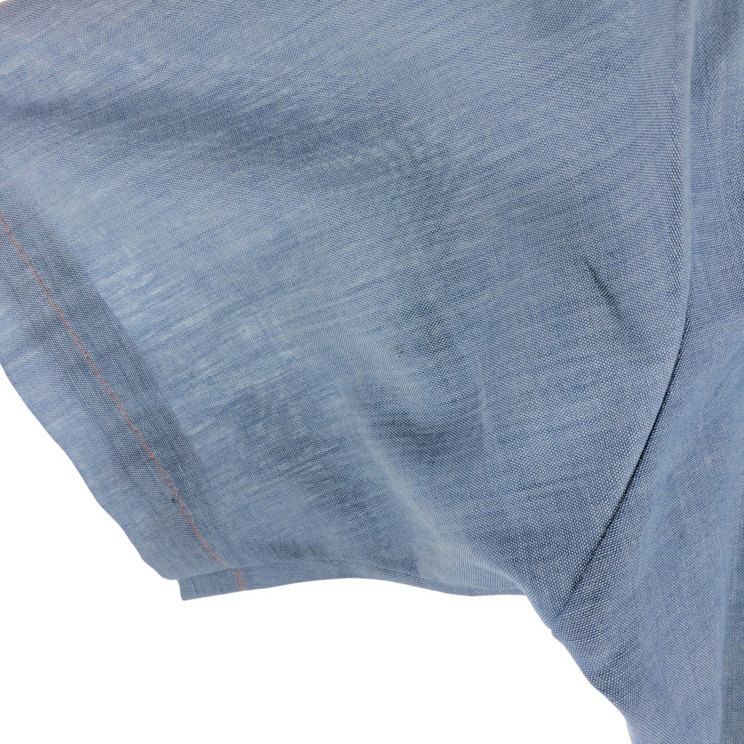 ELY PLAINS Short Sleeve Western Shirt, Men's M Size polyester blue type Vintage Second Hand