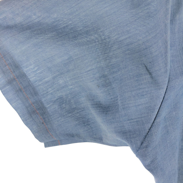 ELY PLAINS Short Sleeve Western Shirt, Men's M Size polyester blue type Vintage Second Hand