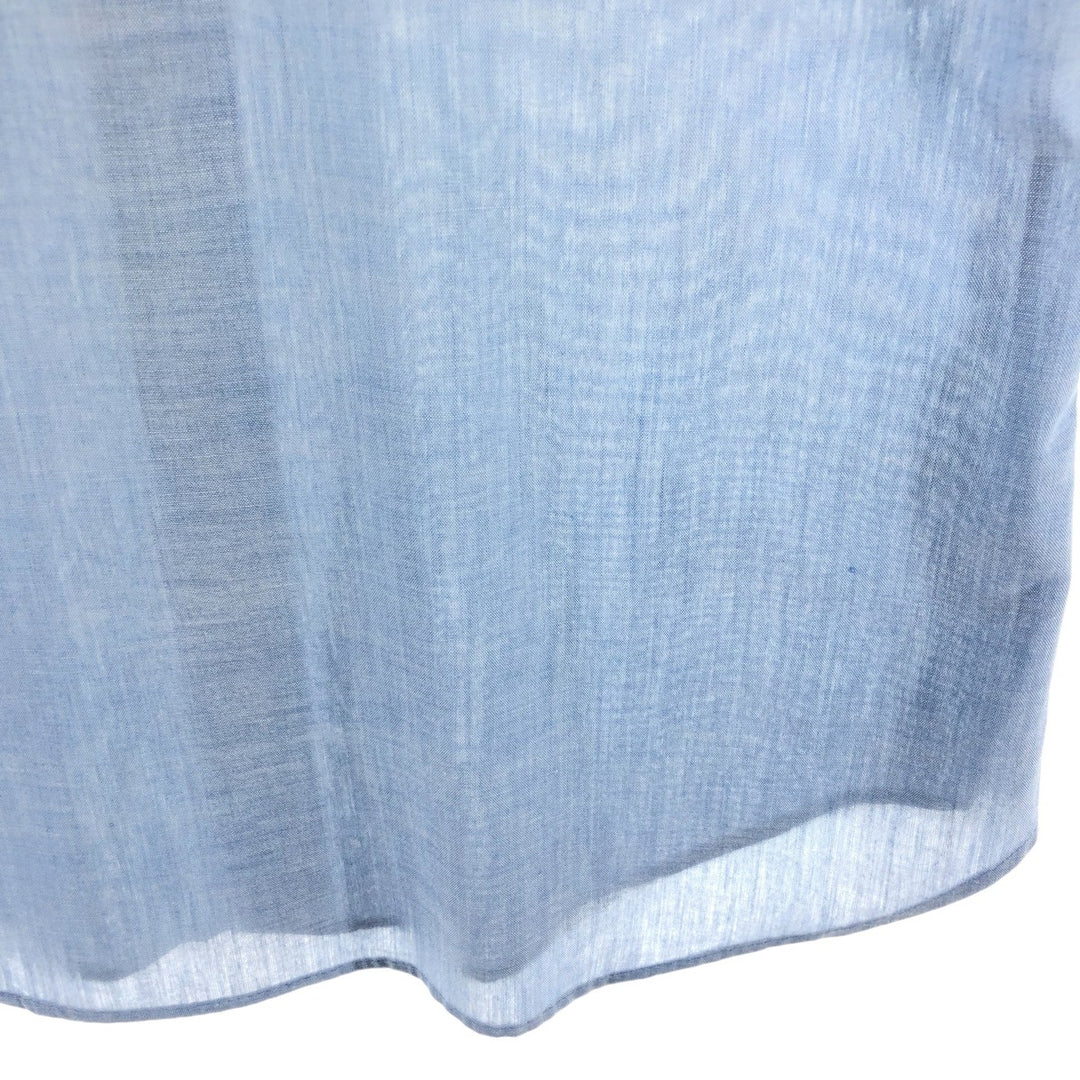 ELY PLAINS Short Sleeve Western Shirt, Men's M Size polyester blue type Vintage Second Hand