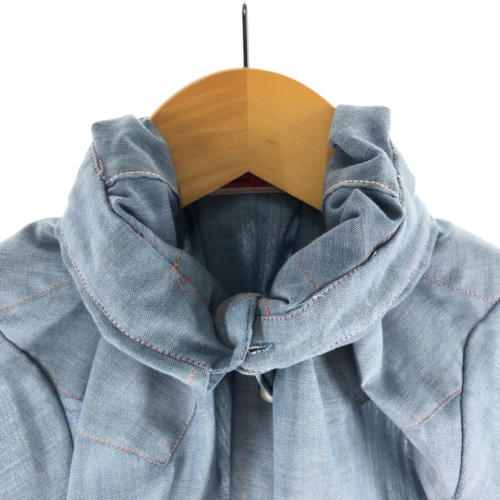 ELY PLAINS Short Sleeve Western Shirt, Men's M Size polyester blue type Vintage Second Hand