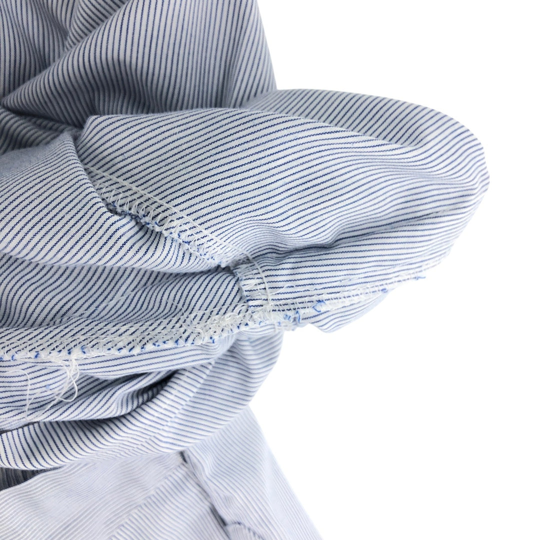 90'S ROMANI Stripe Pattern Short Sleeve Cuban Shirt Box Shirt Men's XL polyester white type Vintage Second Hand