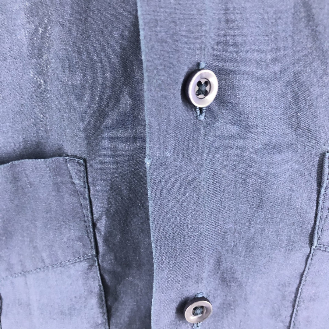 ROMANI Short Sleeve Open Collar Mexican Shirt Cuban Shirt Box Shirt Men's S Size polyester navy blue type Vintage Second Hand