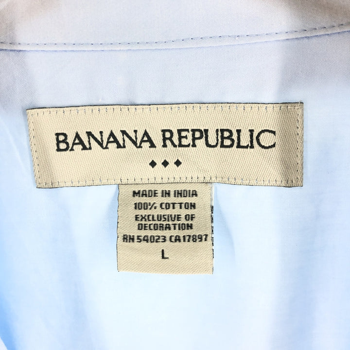 Banana Republic BANANA REPUBLIC Short Sleeve Open Collar Mexican Shirt Cuban Shirt Box Shirt Men's L Size Cupra Blue type light blue Vintage Second Hand