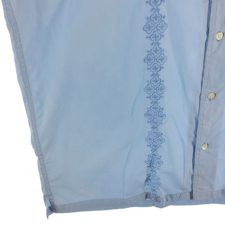 Banana Republic BANANA REPUBLIC Short Sleeve Open Collar Mexican Shirt Cuban Shirt Box Shirt Men's L Size Cupra Blue type light blue Vintage Second Hand