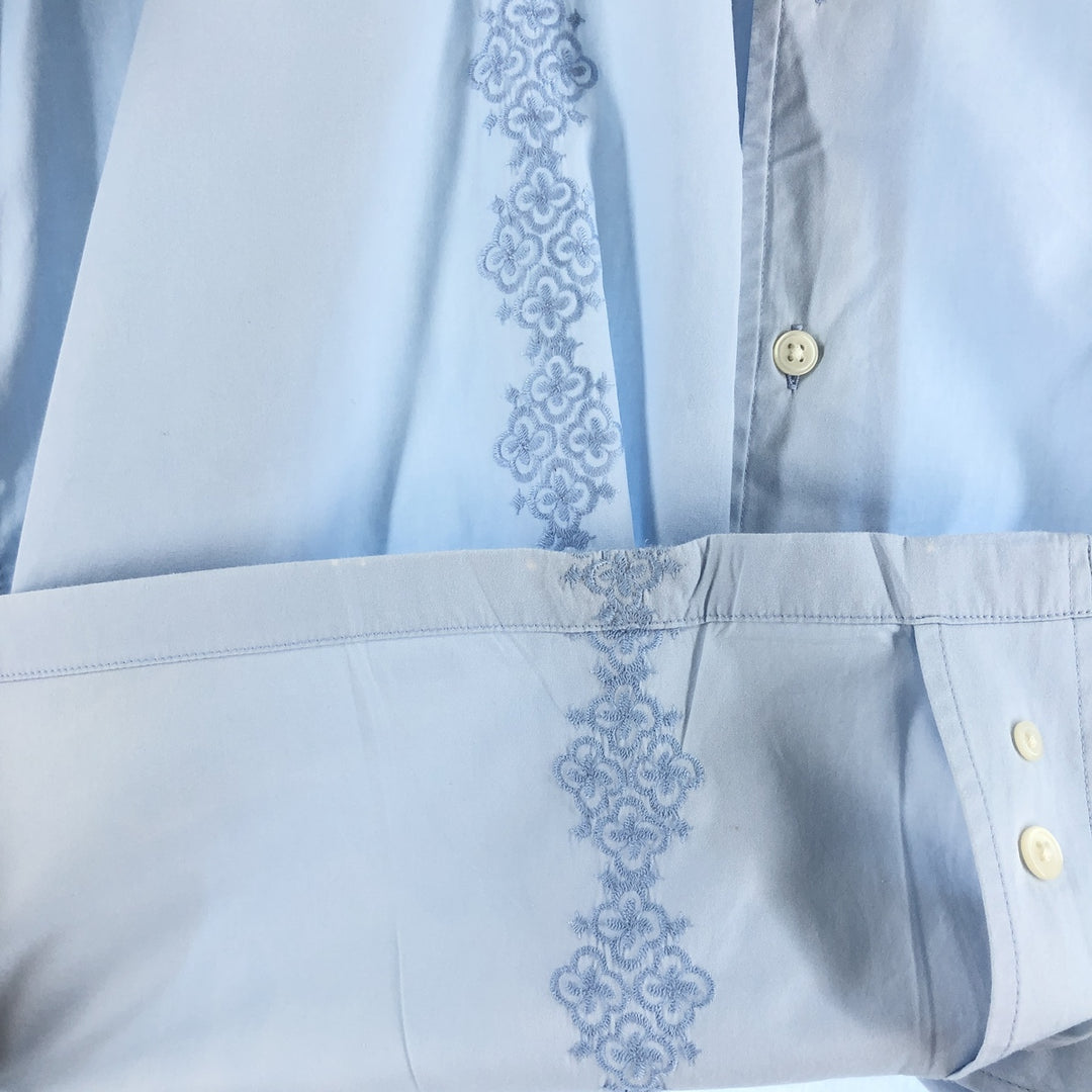 Banana Republic BANANA REPUBLIC Short Sleeve Open Collar Mexican Shirt Cuban Shirt Box Shirt Men's L Size Cupra Blue type light blue Vintage Second Hand