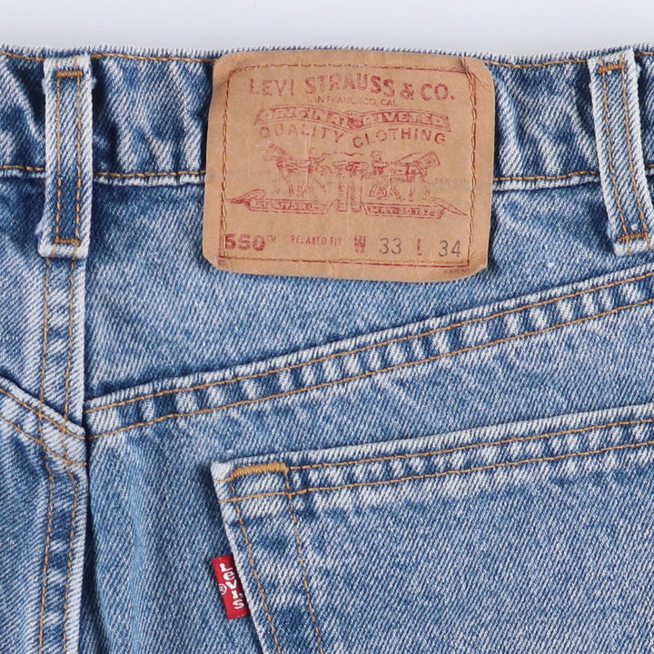 90'S Levi's 550 Relaxed Fit Tapered Denim Pants Made in USA Men's W32 Vintage cotton blue type Vintage Second Hand