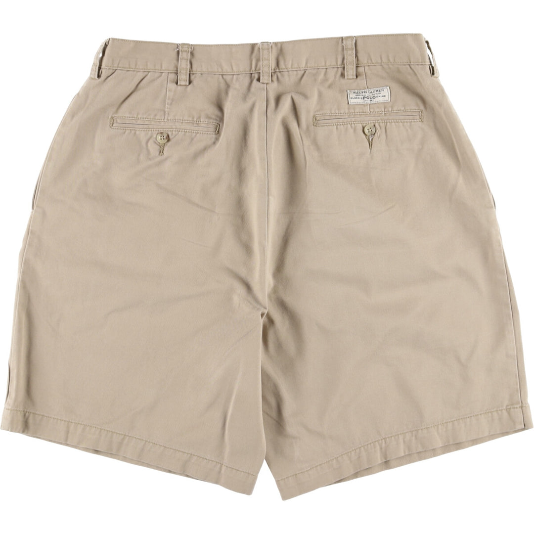 Ralph Lauren POLO by Ralph Lauren Two-pleat Chino Shorts Shorts Men's W36 cotton Beige type Vintage Second Hand