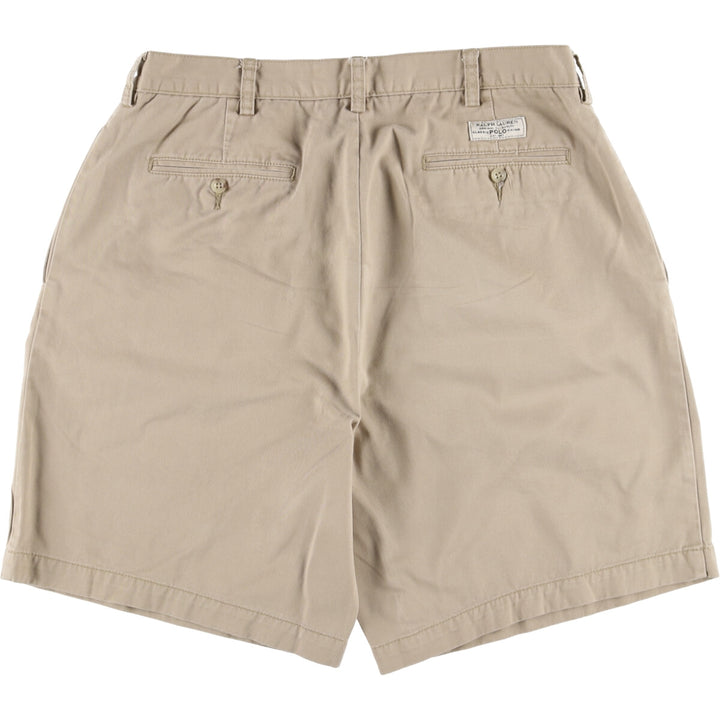 Ralph Lauren POLO by Ralph Lauren Two-pleat Chino Shorts Shorts Men's W36 cotton Beige type Vintage Second Hand