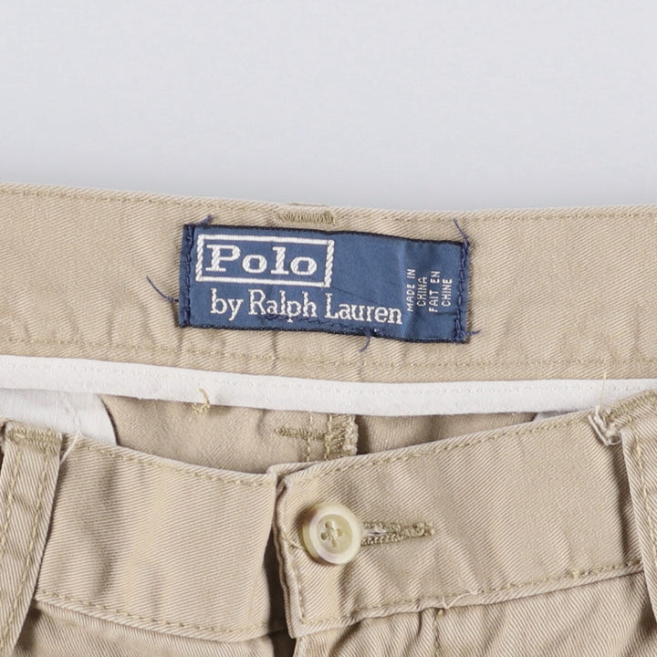 Ralph Lauren POLO by Ralph Lauren Two-pleat Chino Shorts Shorts Men's W36 cotton Beige type Vintage Second Hand