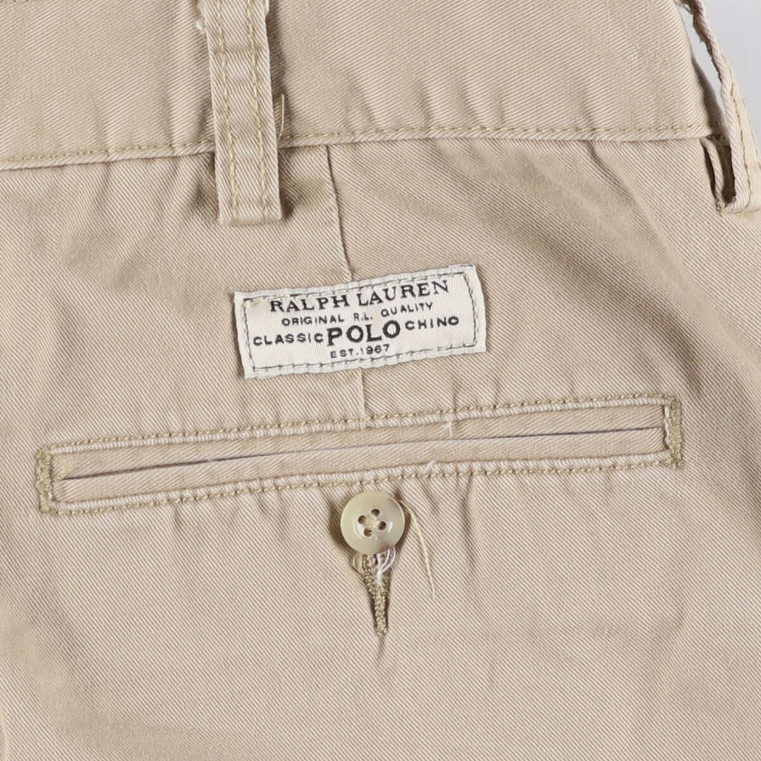 Ralph Lauren POLO by Ralph Lauren Two-pleat Chino Shorts Shorts Men's W36 cotton Beige type Vintage Second Hand