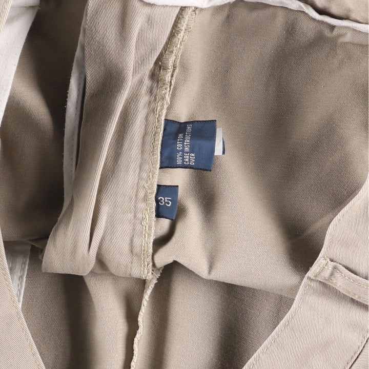 Ralph Lauren POLO by Ralph Lauren ANDREW SHORT Two-pleat chino shorts, short pants, men's size W35 cotton Beige type Vintage Second Hand