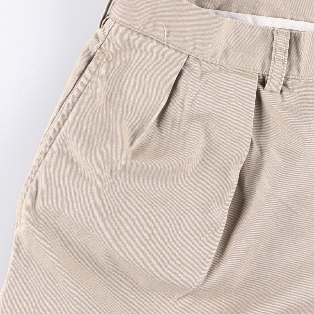 Ralph Lauren POLO by Ralph Lauren ANDREW SHORT Two-pleat chino shorts, short pants, men's size W35 cotton Beige type Vintage Second Hand