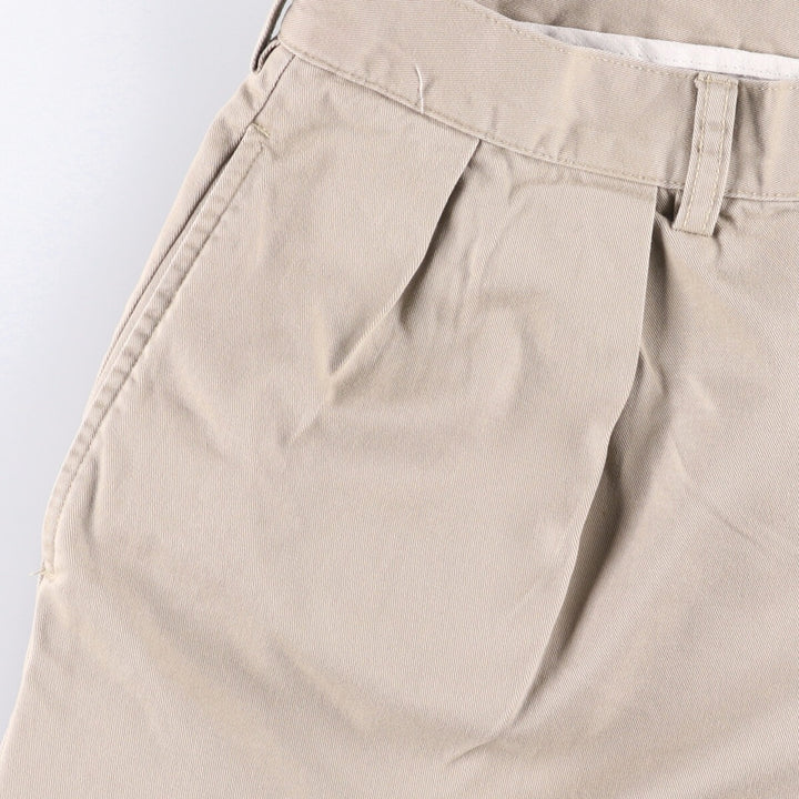Ralph Lauren POLO by Ralph Lauren ANDREW SHORT Two-pleat chino shorts, short pants, men's size W35 cotton Beige type Vintage Second Hand