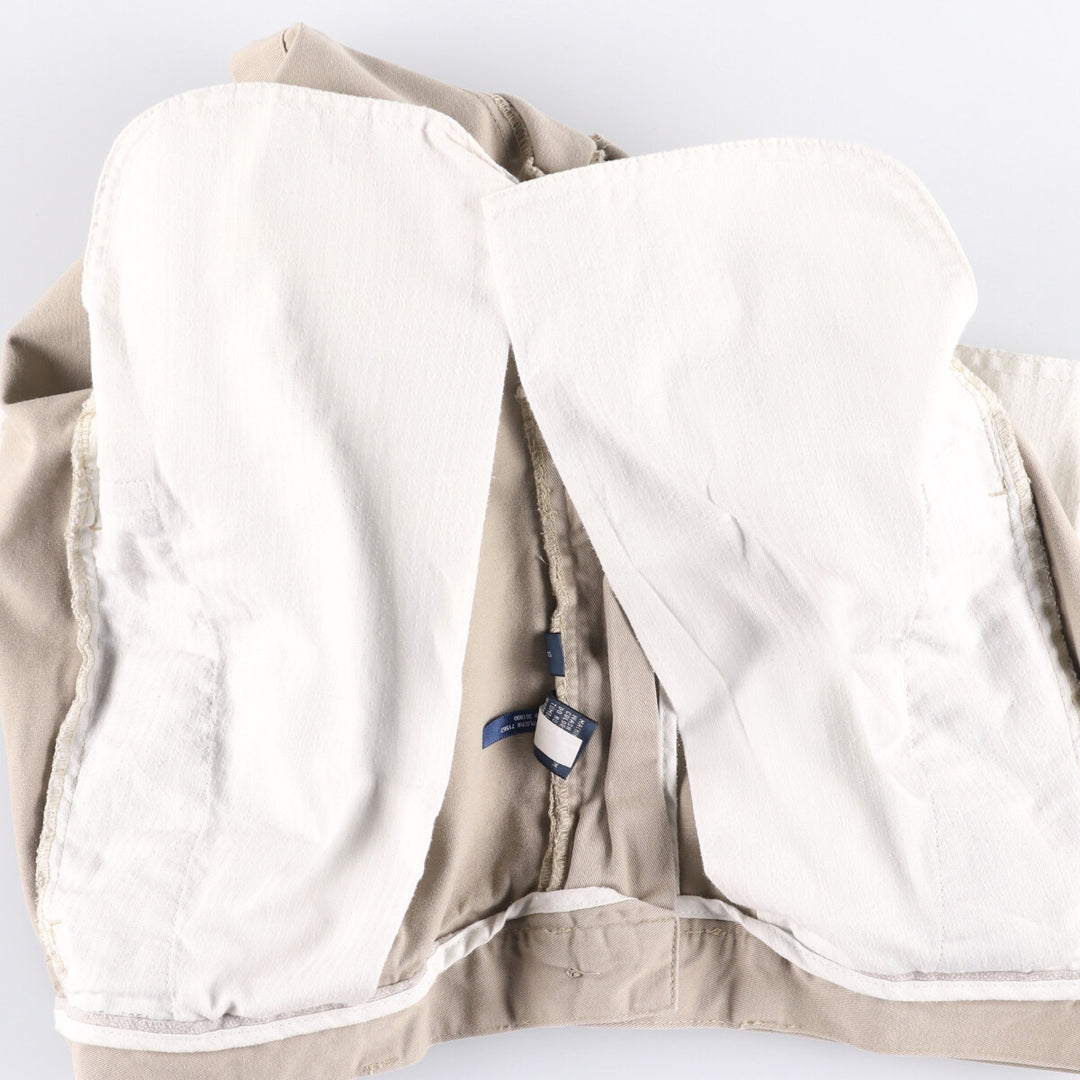 Ralph Lauren POLO by Ralph Lauren ANDREW SHORT Two-pleat chino shorts, short pants, men's size W35 cotton Beige type Vintage Second Hand