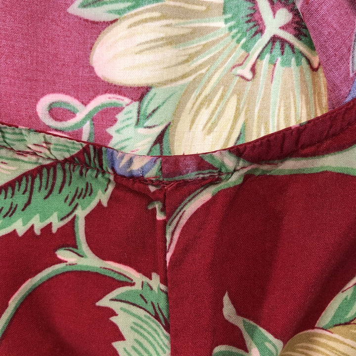 80s-90'S Reyn Spooner all-over print open collar sleeveless Hawaiian aloha shirt, women's size L unknown red type Vintage Second Hand