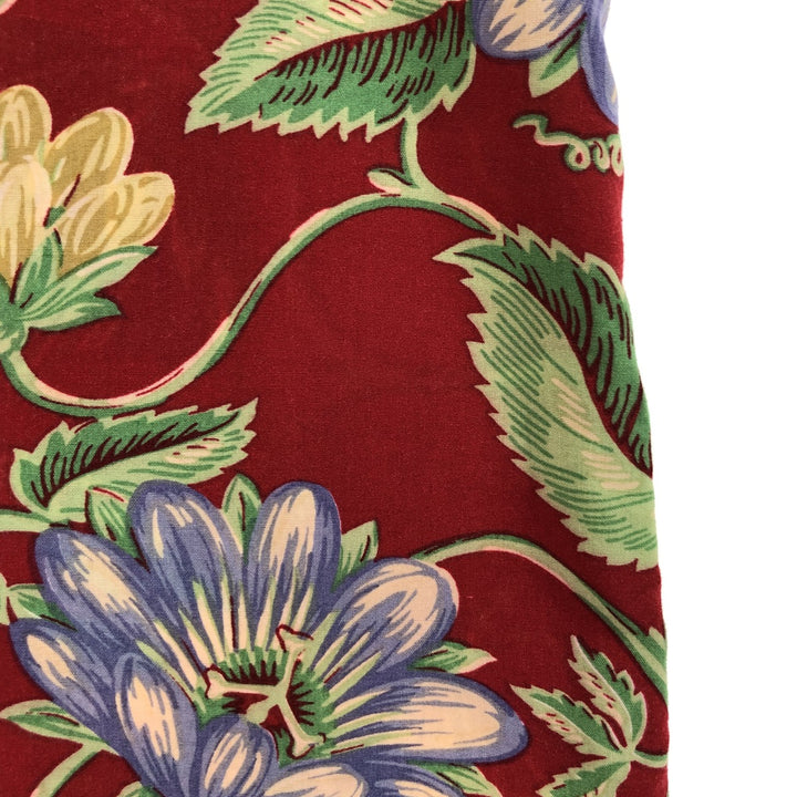 80s-90'S Reyn Spooner all-over print open collar sleeveless Hawaiian aloha shirt, women's size L unknown red type Vintage Second Hand