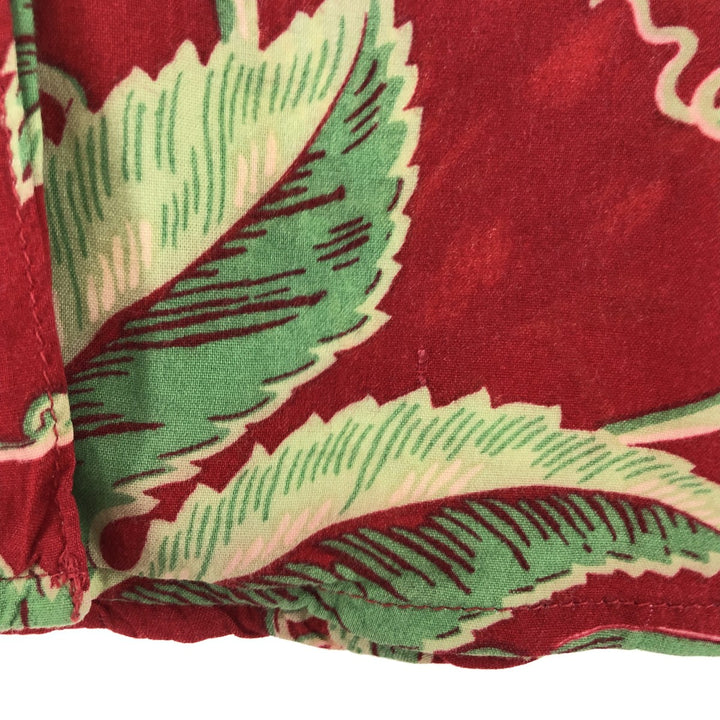 80s-90'S Reyn Spooner all-over print open collar sleeveless Hawaiian aloha shirt, women's size L unknown red type Vintage Second Hand