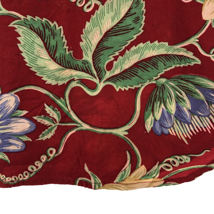 80s-90'S Reyn Spooner all-over print open collar sleeveless Hawaiian aloha shirt, women's size L unknown red type Vintage Second Hand