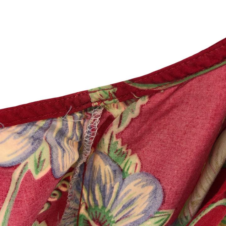 80s-90'S Reyn Spooner all-over print open collar sleeveless Hawaiian aloha shirt, women's size L unknown red type Vintage Second Hand