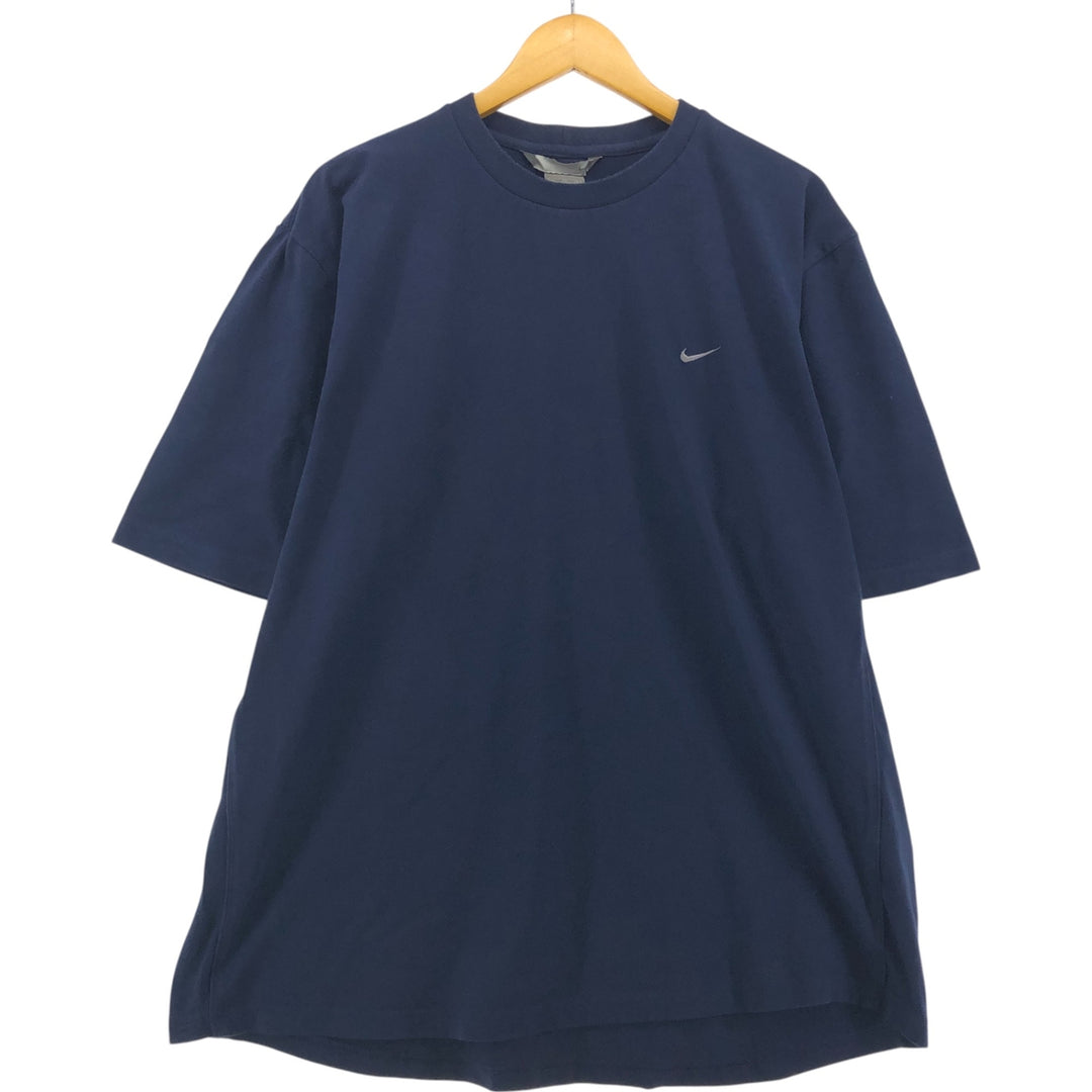 00'S Nike One Point Logo T-shirt Men's XL cotton navy blue type Vintage Second Hand