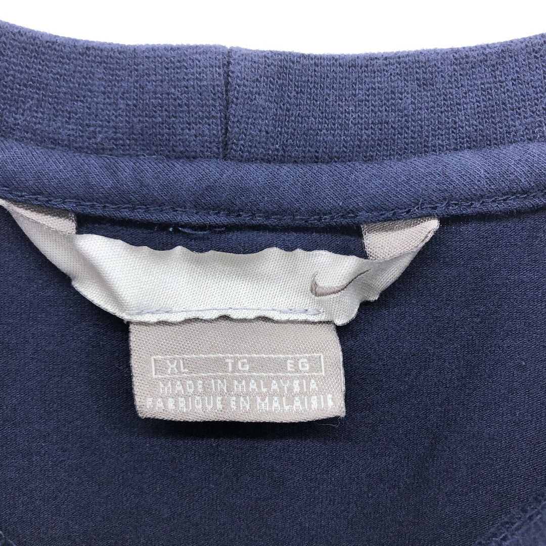 00'S Nike One Point Logo T-shirt Men's XL cotton navy blue type Vintage Second Hand
