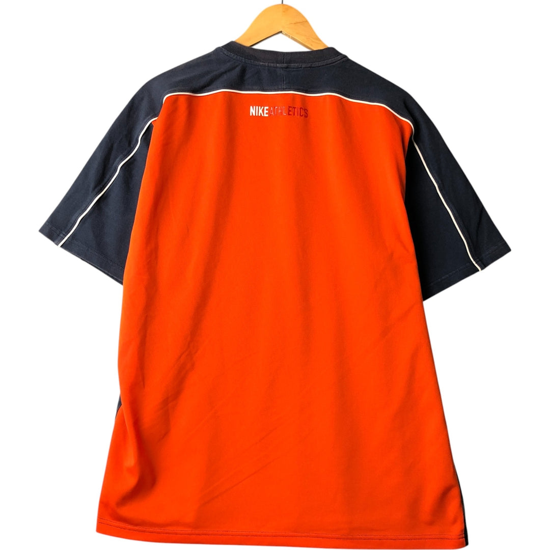 2000'S Nike Two-Tone Logo T-Shirt, Men's Size L cotton navy blue type Vintage Second Hand