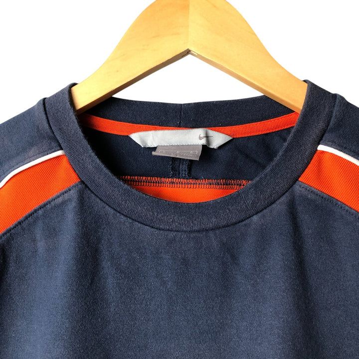 2000'S Nike Two-Tone Logo T-Shirt, Men's Size L cotton navy blue type Vintage Second Hand