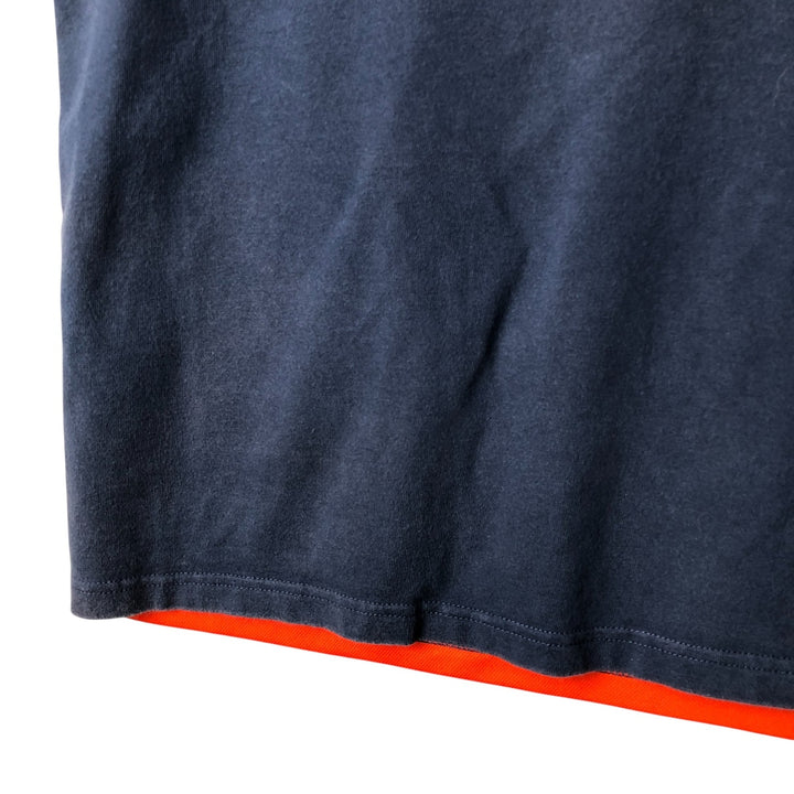 2000'S Nike Two-Tone Logo T-Shirt, Men's Size L cotton navy blue type Vintage Second Hand