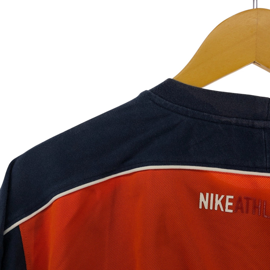 2000'S Nike Two-Tone Logo T-Shirt, Men's Size L cotton navy blue type Vintage Second Hand
