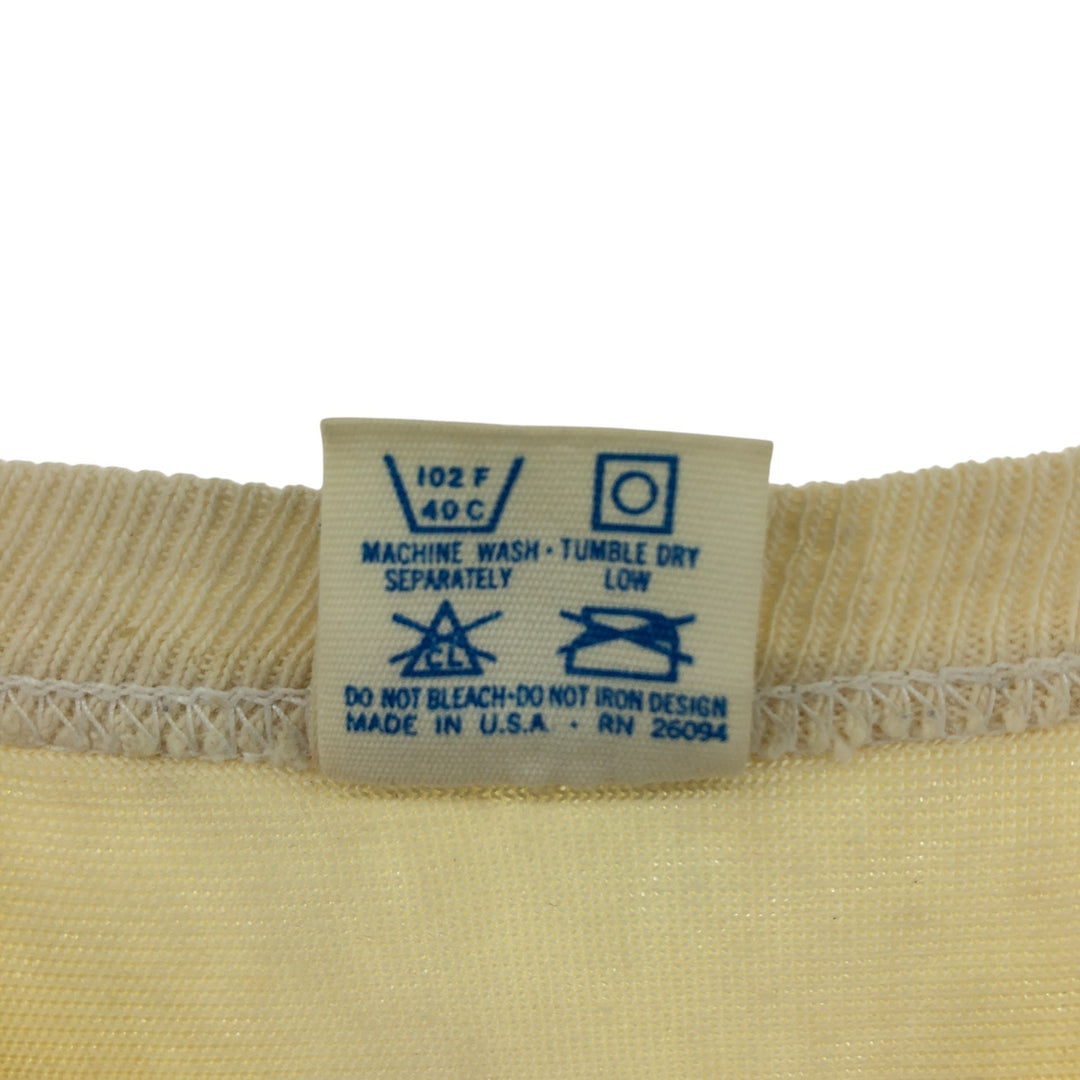 80'S Champion Tricot Tag Eagle Pattern V-neck Football T-shirt Made in USA Men's M size Vintage cotton unbleached Vintage Second Hand