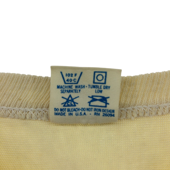 80'S Champion Tricot Tag Eagle Pattern V-neck Football T-shirt Made in USA Men's M size Vintage cotton unbleached Vintage Second Hand