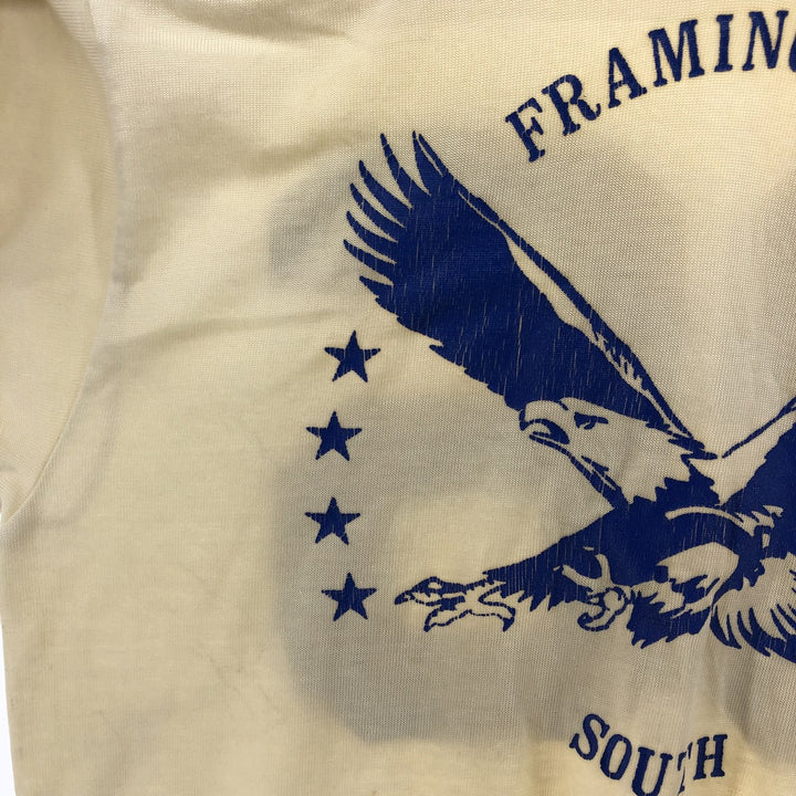80'S Champion Tricot Tag Eagle Pattern V-neck Football T-shirt Made in USA Men's M size Vintage cotton unbleached Vintage Second Hand